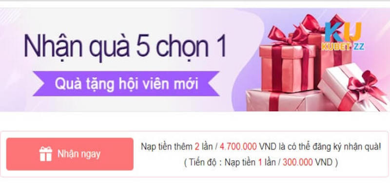 Khuyến mãi chọn 1 trong 5 sản phẩm cho hội viên